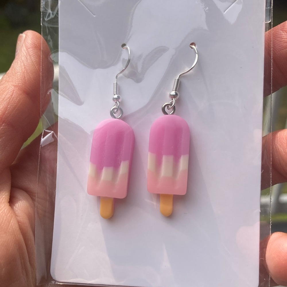 Handmade “Popsicle” earrings.